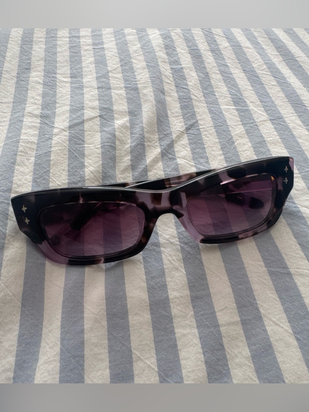 Crap Eyewear Purple Tortoise Cat-Eye Sunglasses